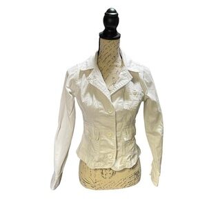At Last Cream Lightweight Jacket Size M